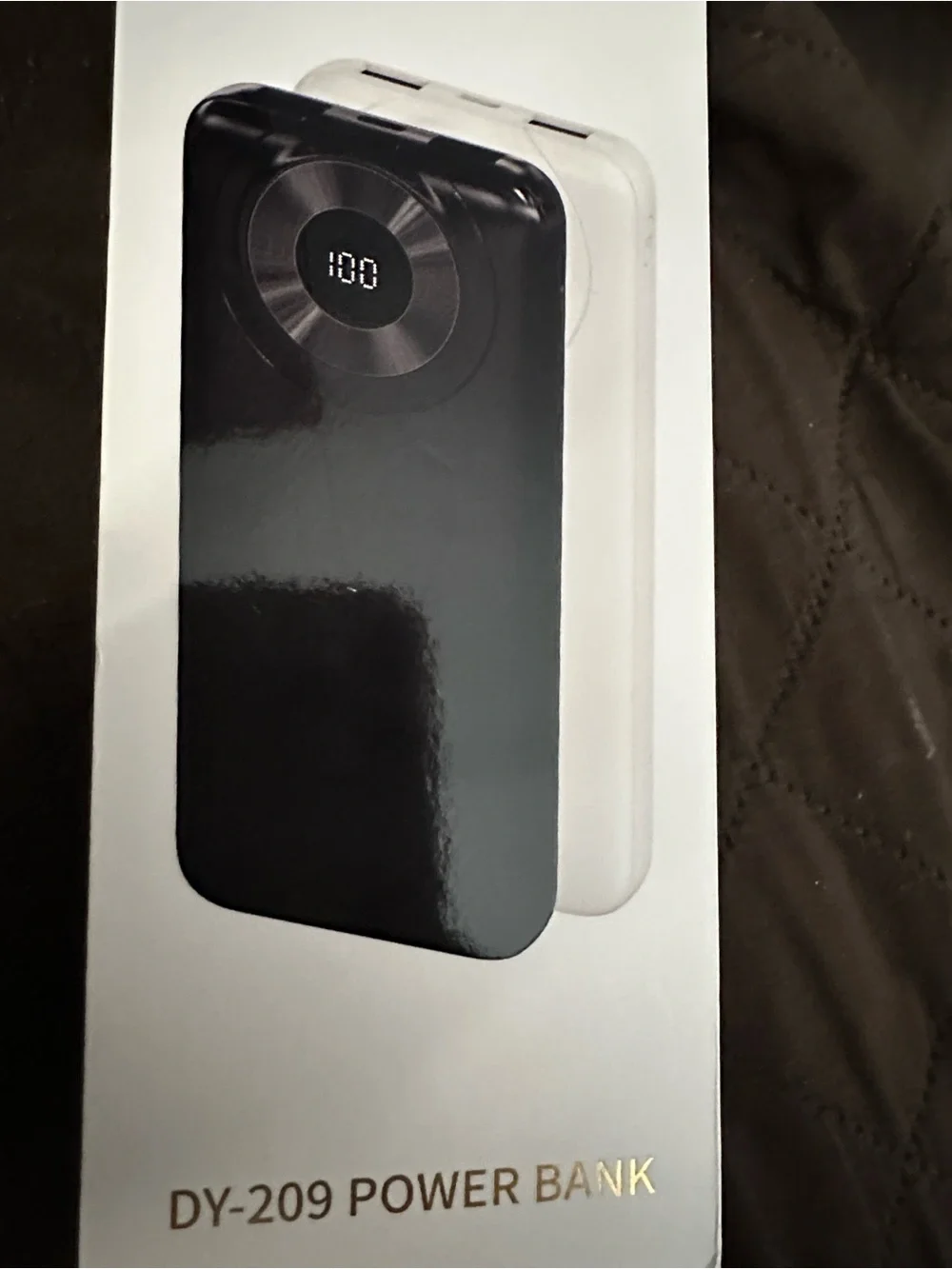 Portable Power Bank with LED Display - Black